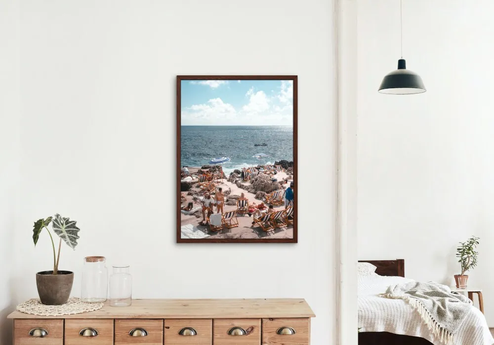 Italian Summer Poster PRINTABLE WALL ART, Beach House Decor, Ocean Picture, Beach Print, Coastal Wall Décor, Retro Travel Poster, Pastel Wall Art