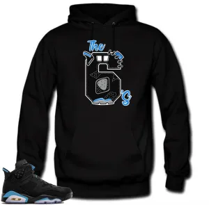 Jordan Retro 6 UNC Sneakers.The 6's Black Hoodie