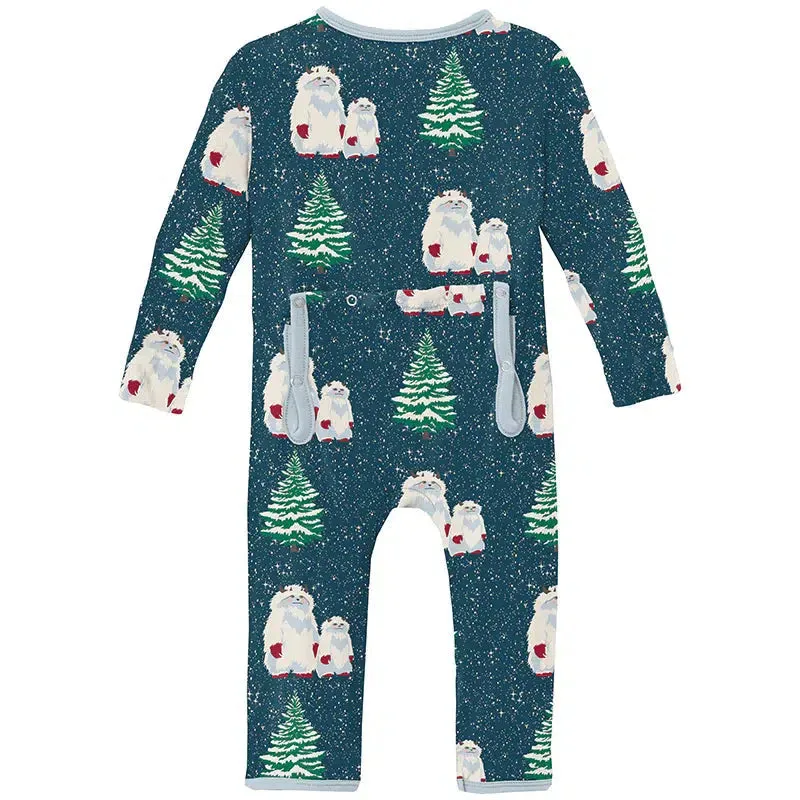 Kickee - Zipper Coverall - Holiday Yeti