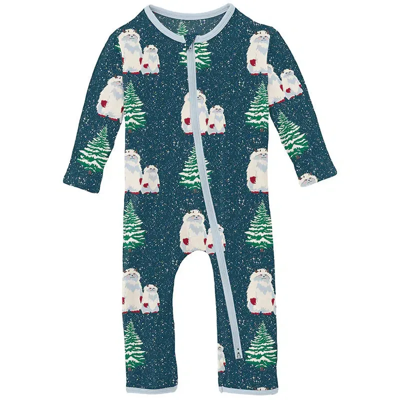 Kickee - Zipper Coverall - Holiday Yeti