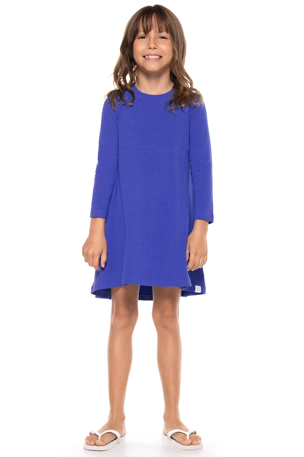 Kid's Lincoln Road High Low Dress  |  Baja Blue