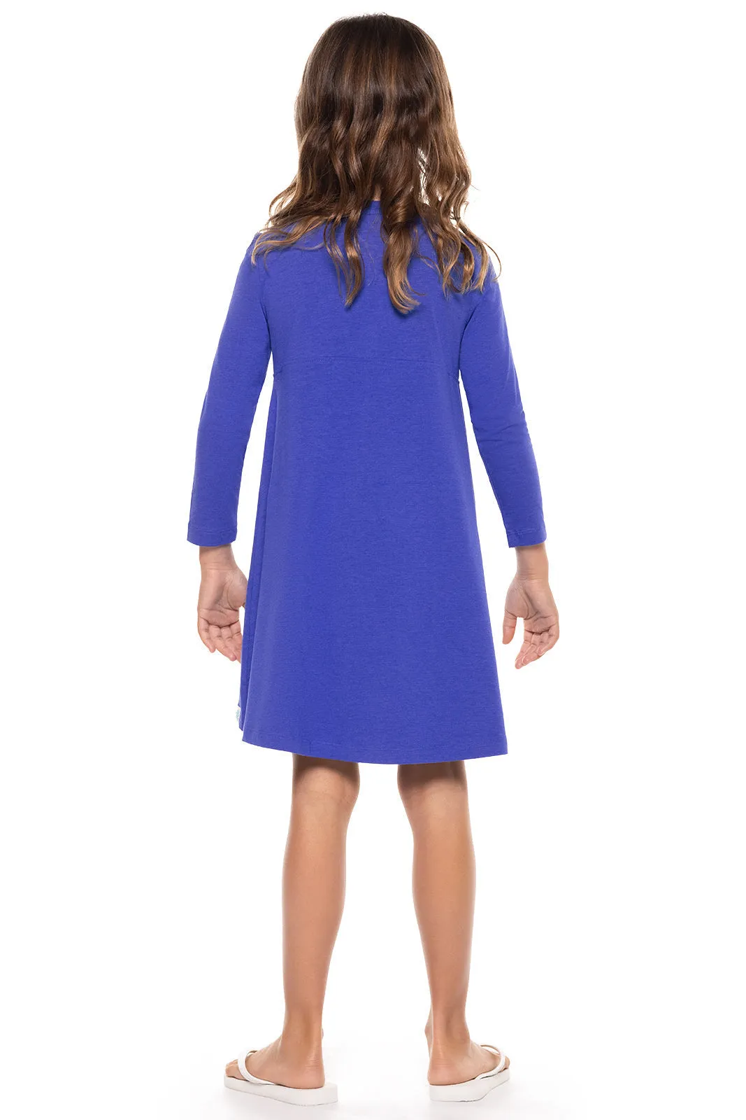 Kid's Lincoln Road High Low Dress  |  Baja Blue