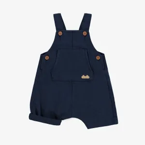 Linen   Cotton Loose Navy Short Overall