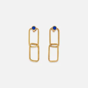 Link Earring with Lapis