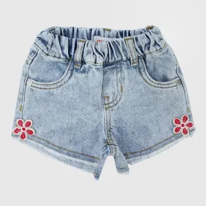 Little Flower Jean Shorts