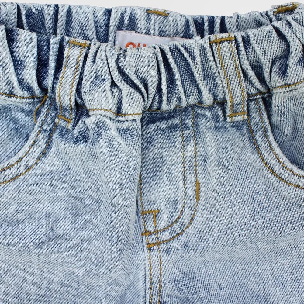 Little Flower Jean Shorts