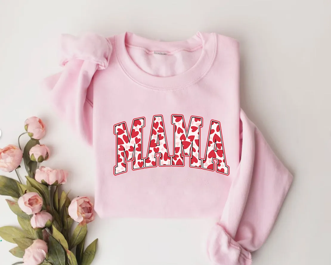 Love Mama Sweatshirt, Mother's Day Sweatshirt, Gift For Mom, Gift for New Mom