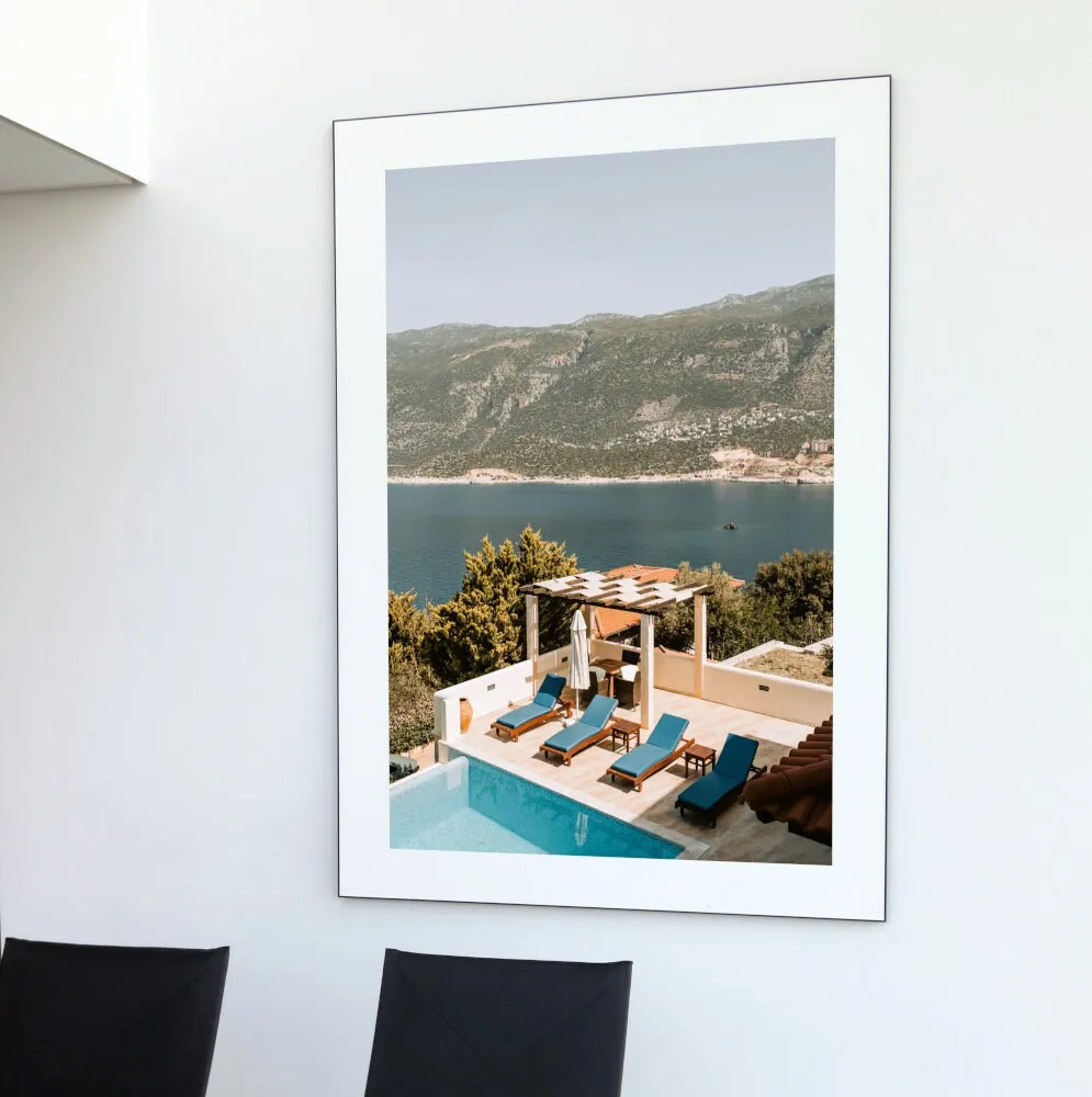 Luxury Mediterranean Coast Poster PRINTABLE ART, Mediterranean Decor, Beach Photography, Relaxing Wall Art, Summer Print, European Coastal Wall Art