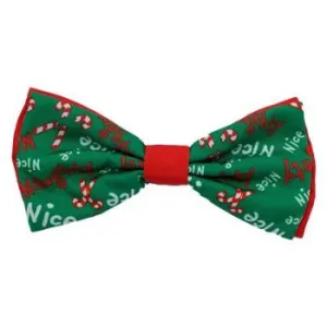 Naughty & Nice Dog Bow Tie