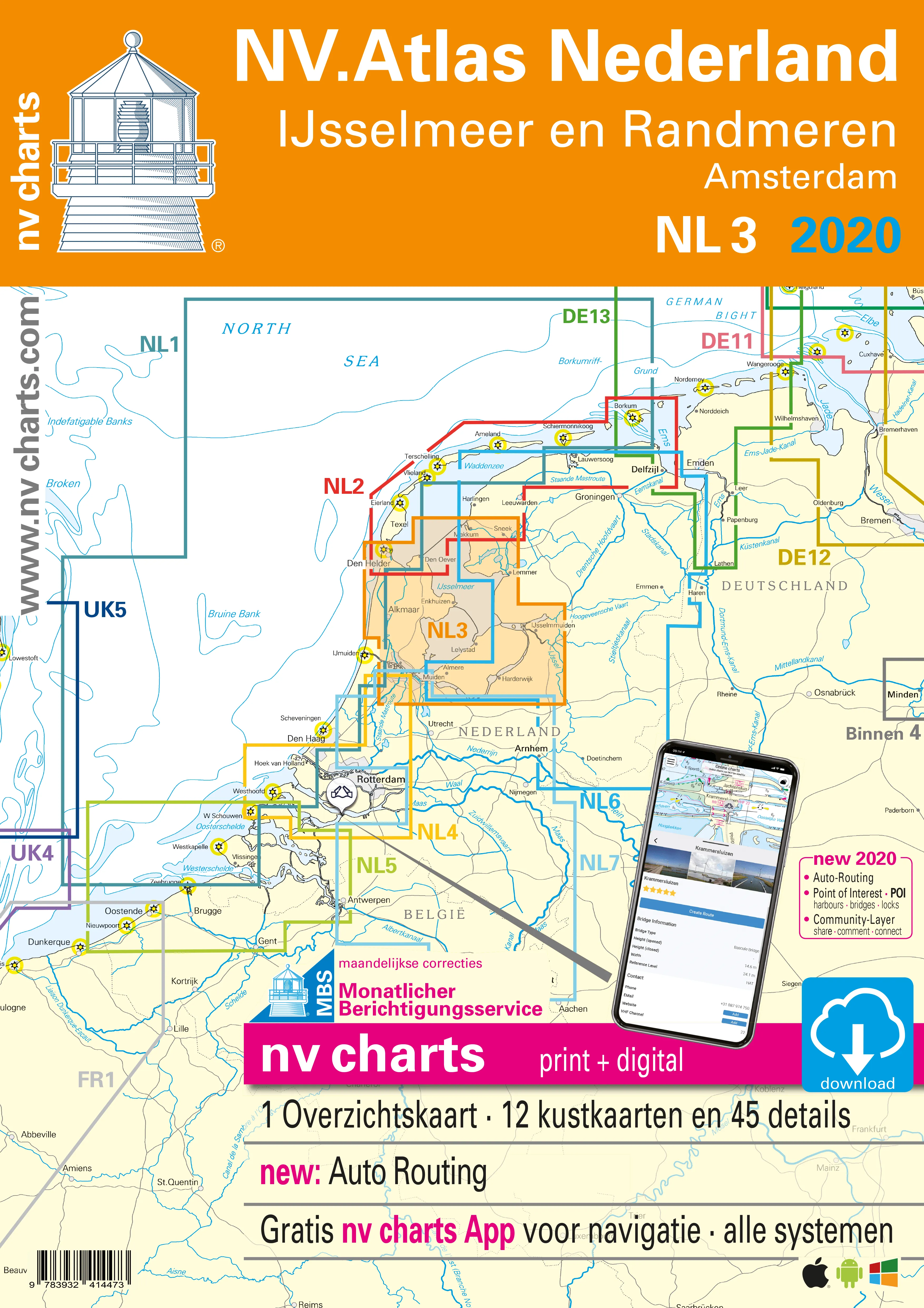 NV Atlas Chart: NL3 Ijsselmeer en Randmeren