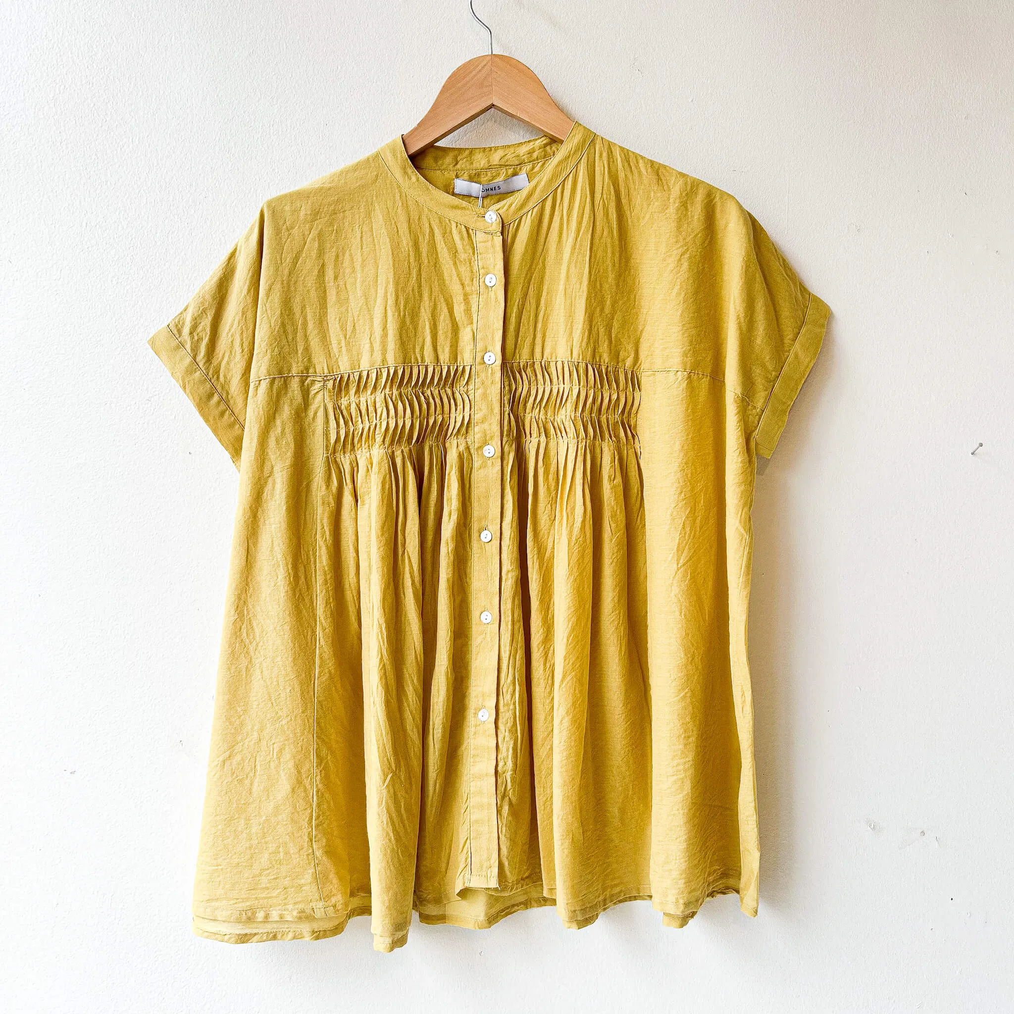 OPTIM | Cotton Gathered Blouse