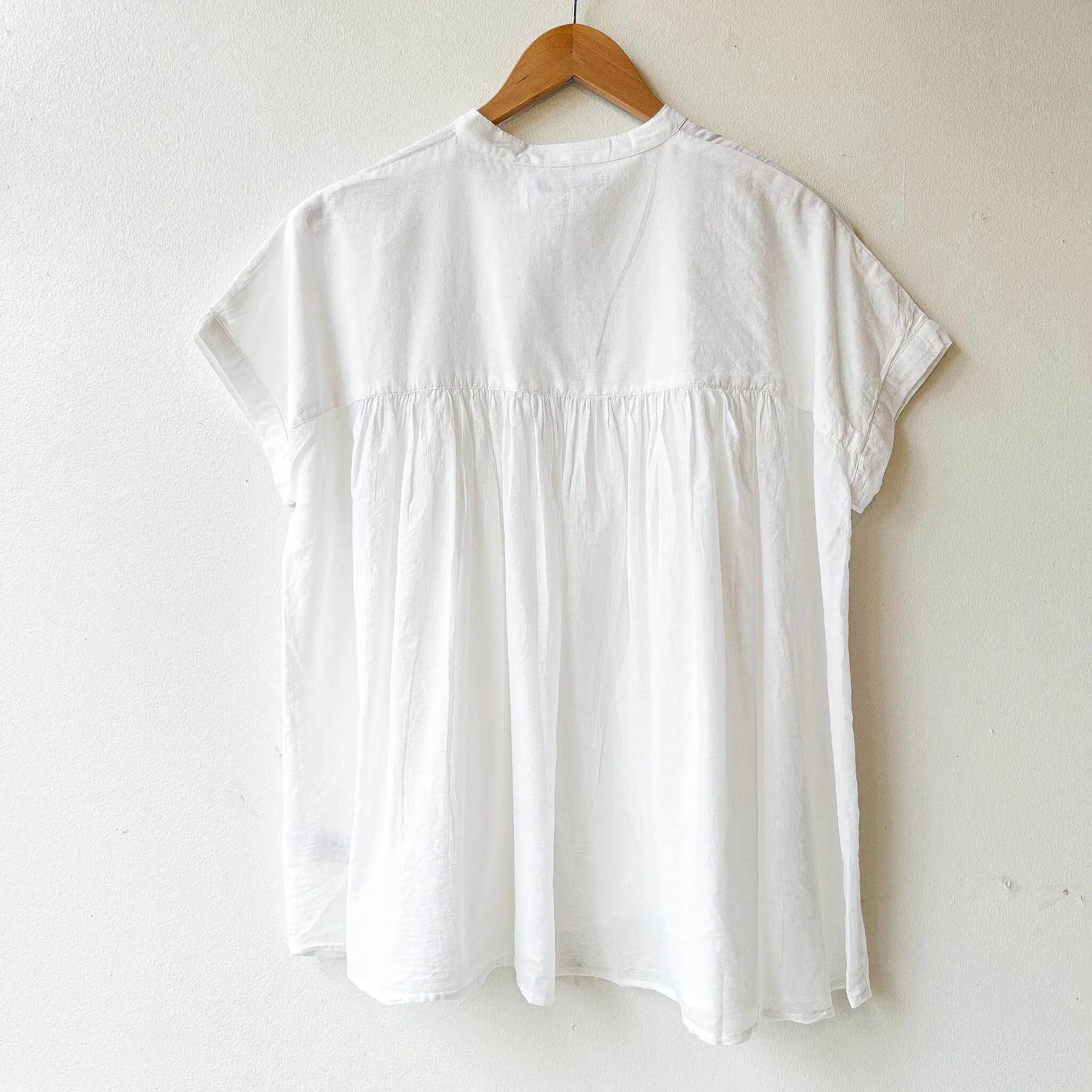 OPTIM | Cotton Gathered Blouse