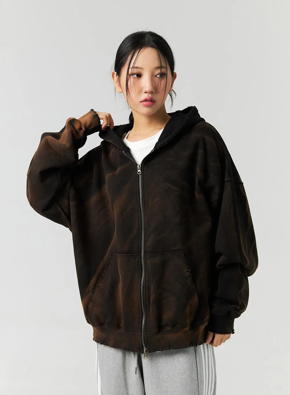 Oversized Zip-Up Hoodie CO323