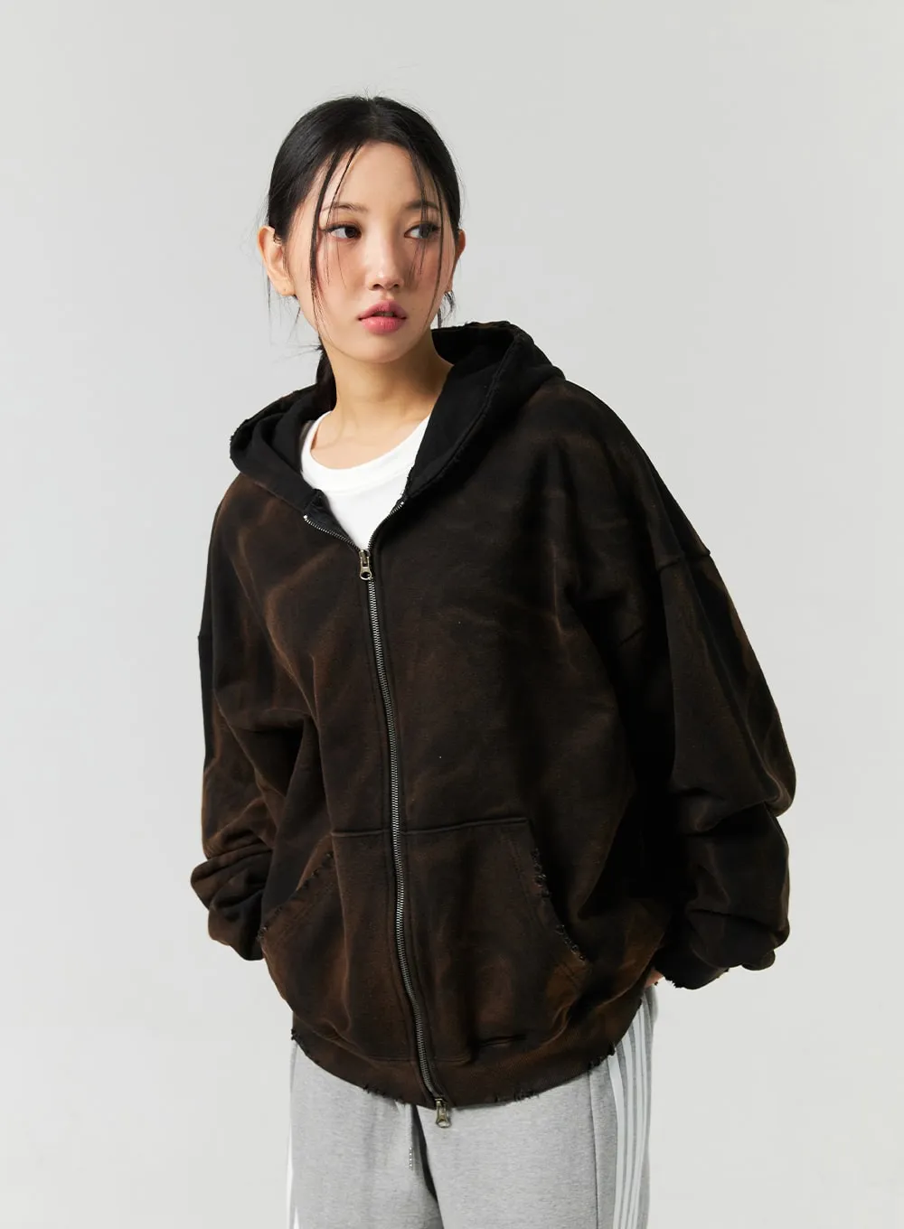 Oversized Zip-Up Hoodie CO323