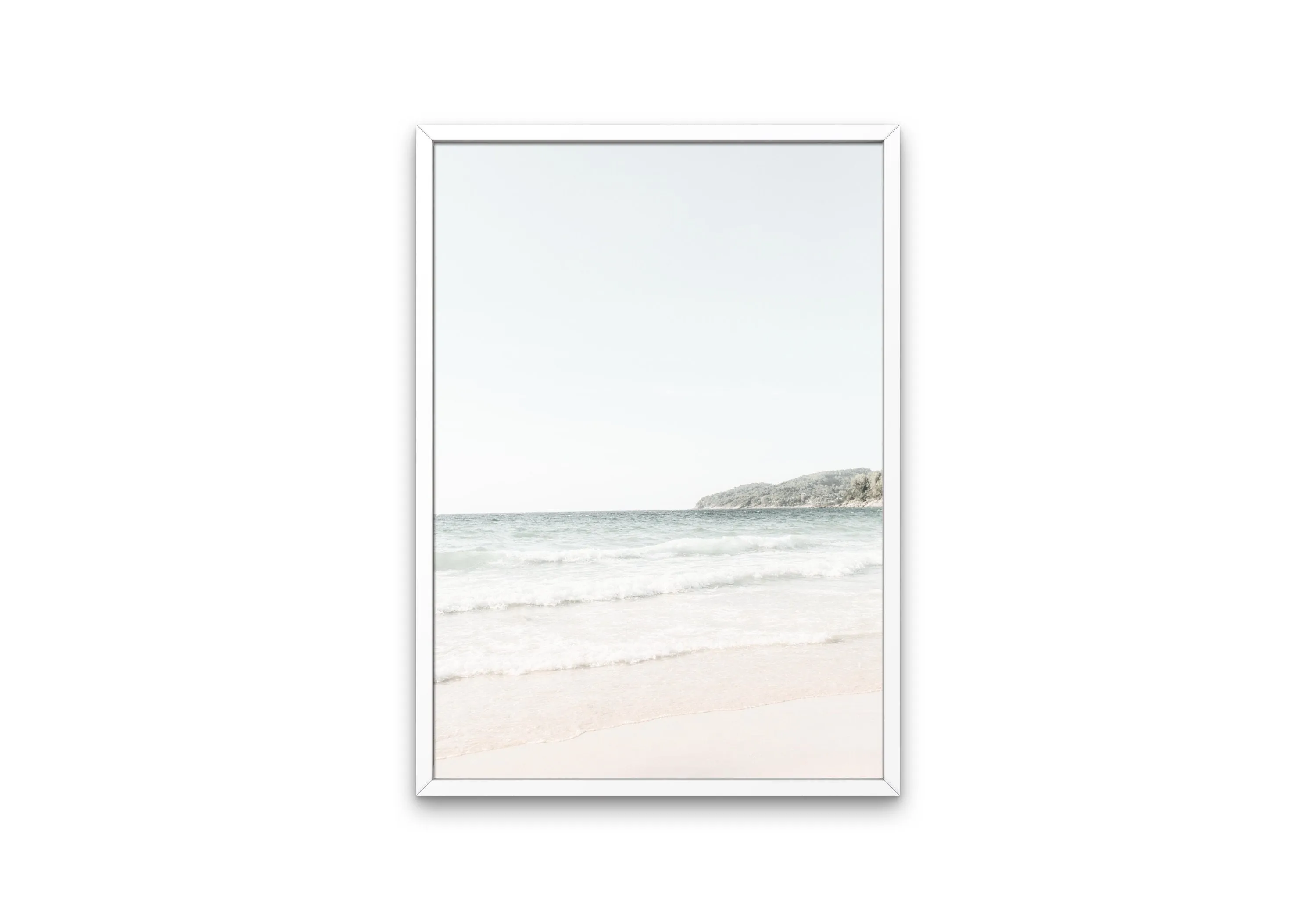 Pastel Beach Photography PRINTABLE WALL ART, Beach Artwork, Peaceful Beach Print, Neutral Wall Art, Beach Picture, Boho Coastal Decor, Wave Photo