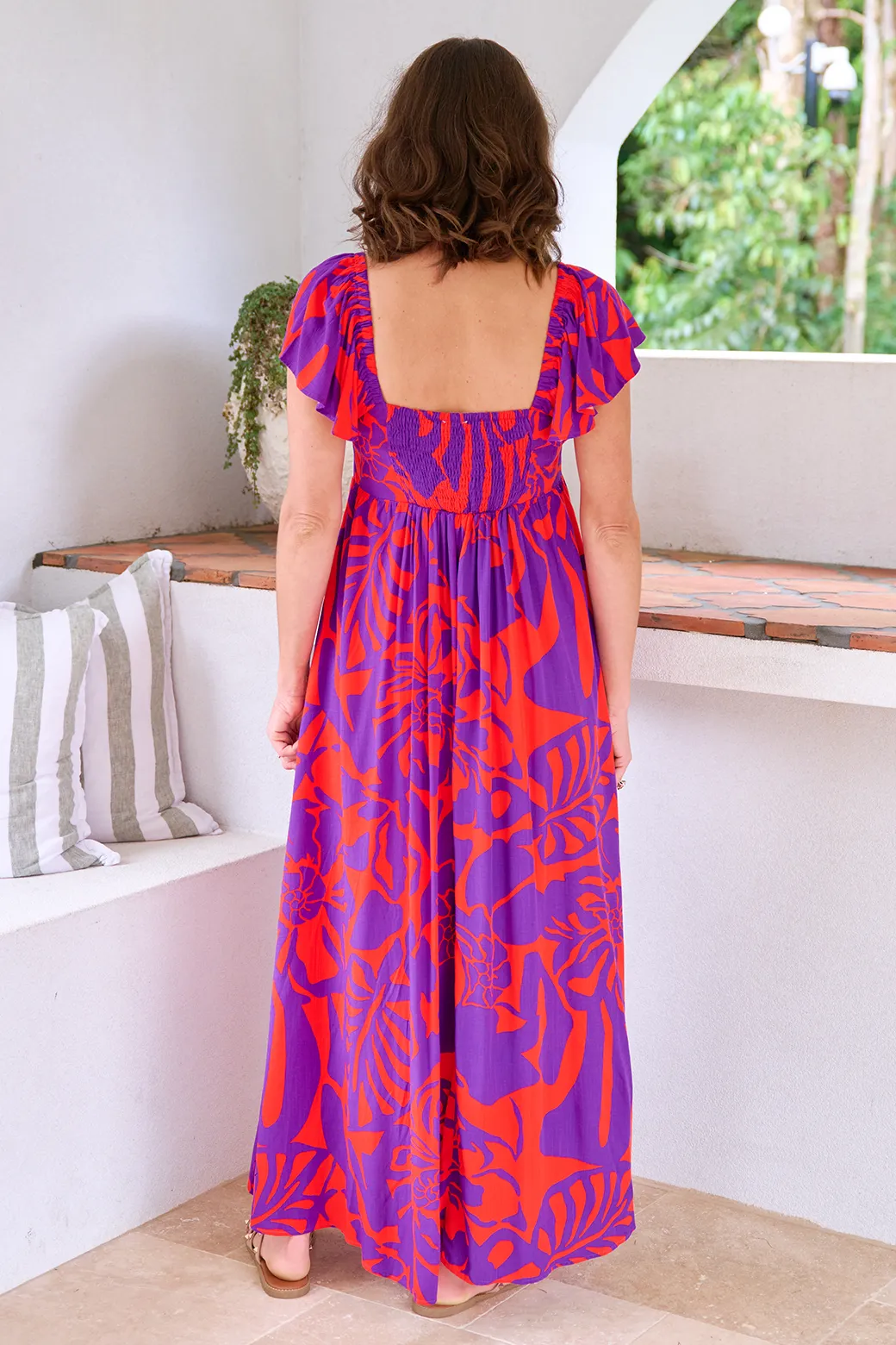 Peaches Maxi Dress Maya Print Purple