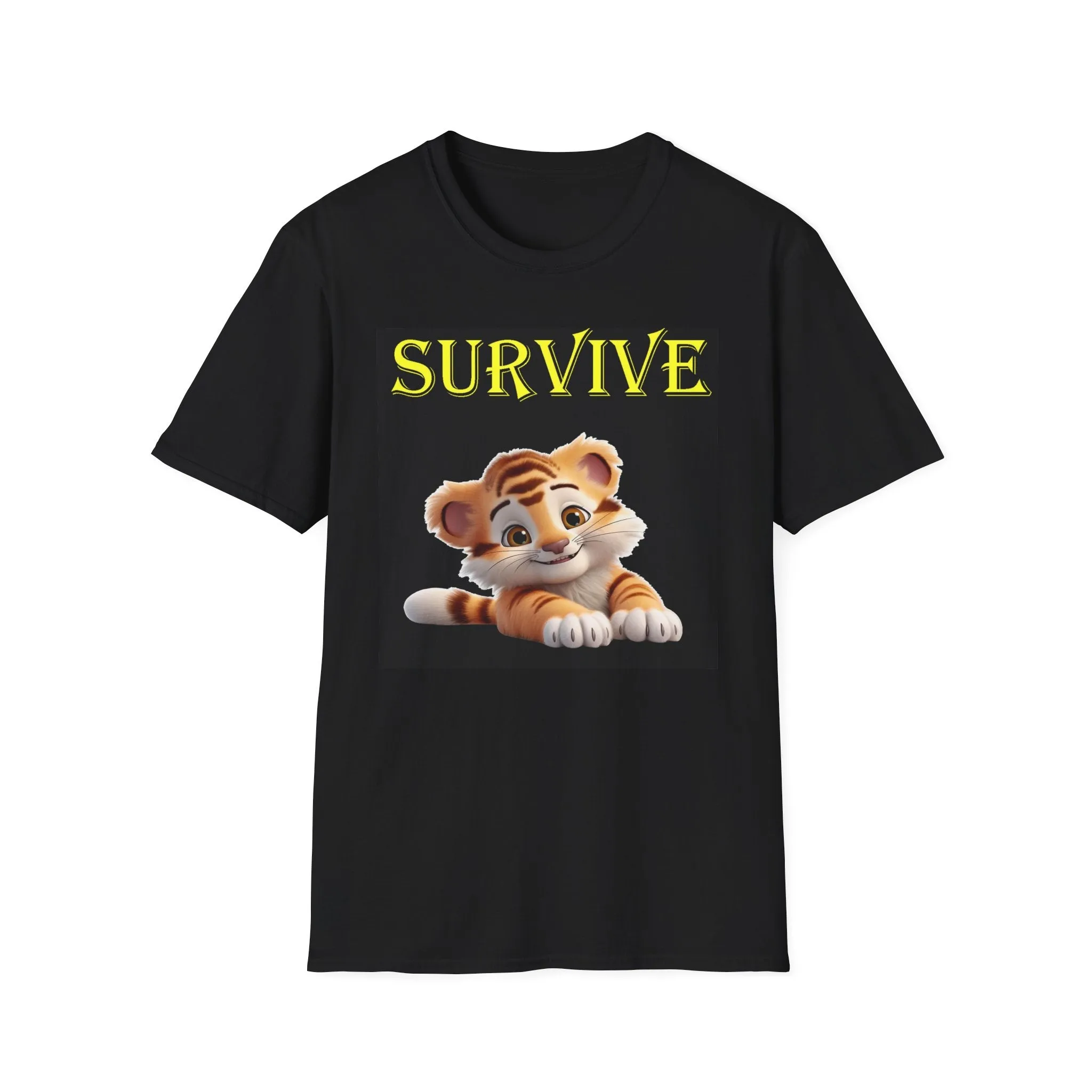 Princess Grace  Survive Tiger Unisex Softstyle T-Shirt  Cute Animal Graphic Tee