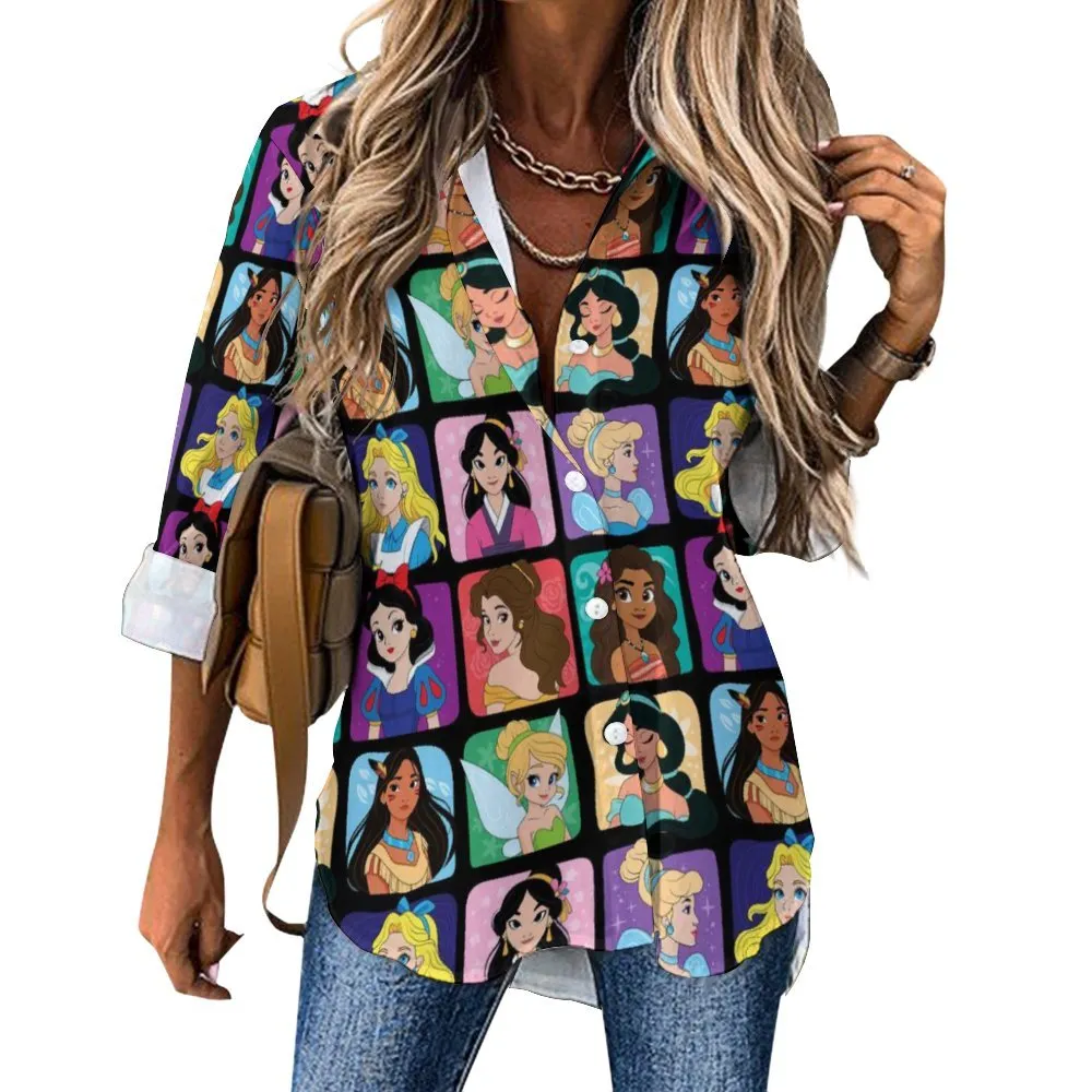 Princess Portraits Long Sleeve Button Up Blouse