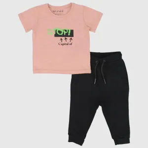 "Stop" 2-Piece Outfit Set