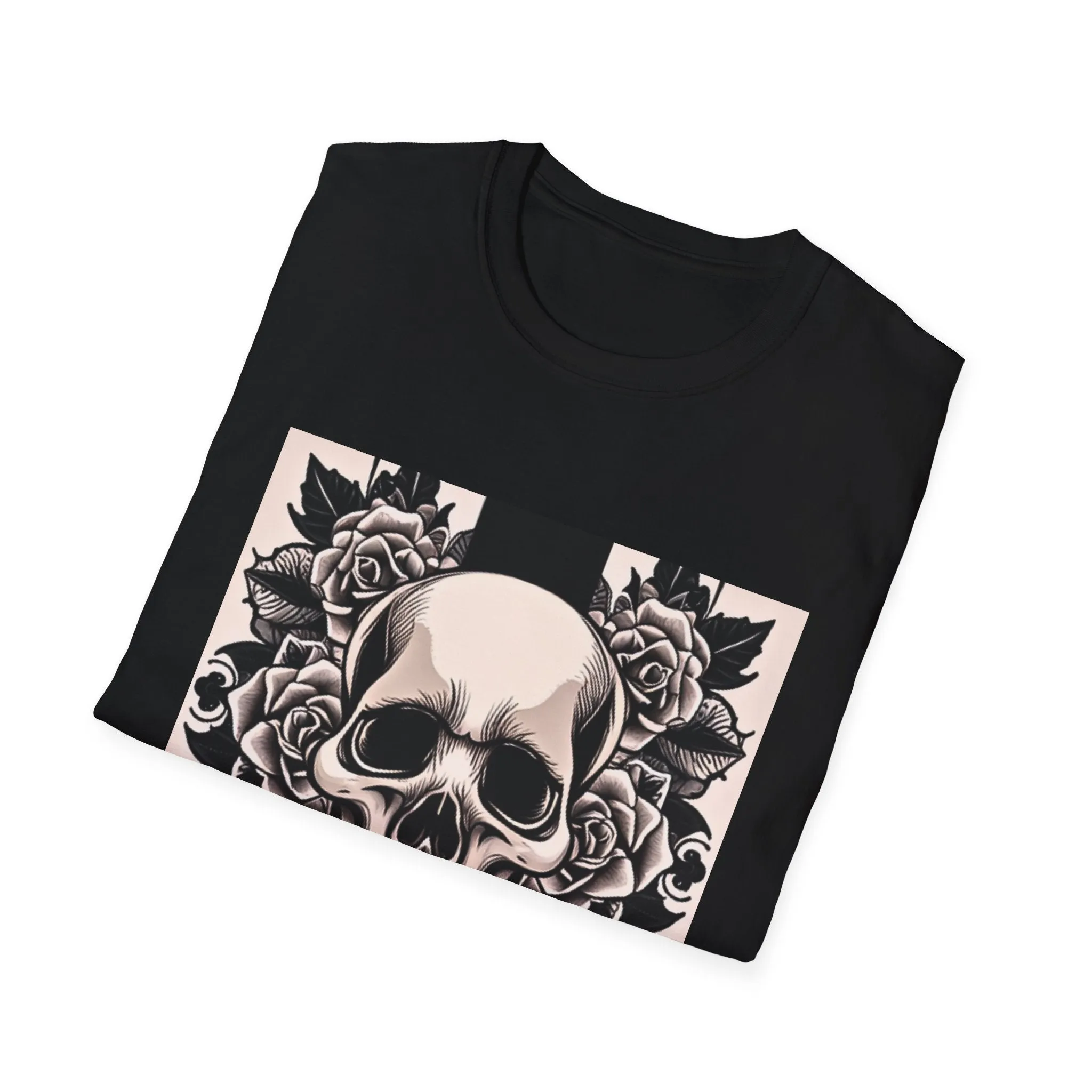 Rose skull tattoo Unisex T-Shirt