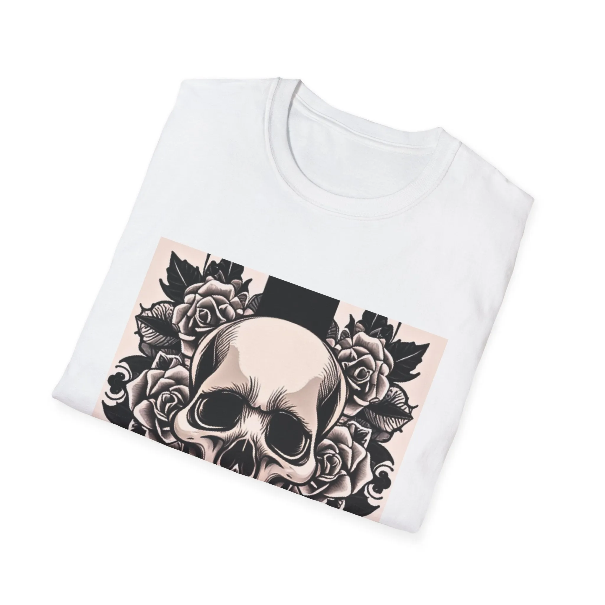 Rose skull tattoo Unisex T-Shirt