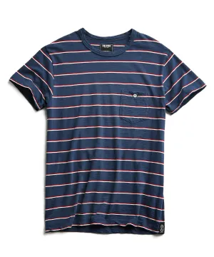 Short Sleeve Stripe T-Shirt in Navy