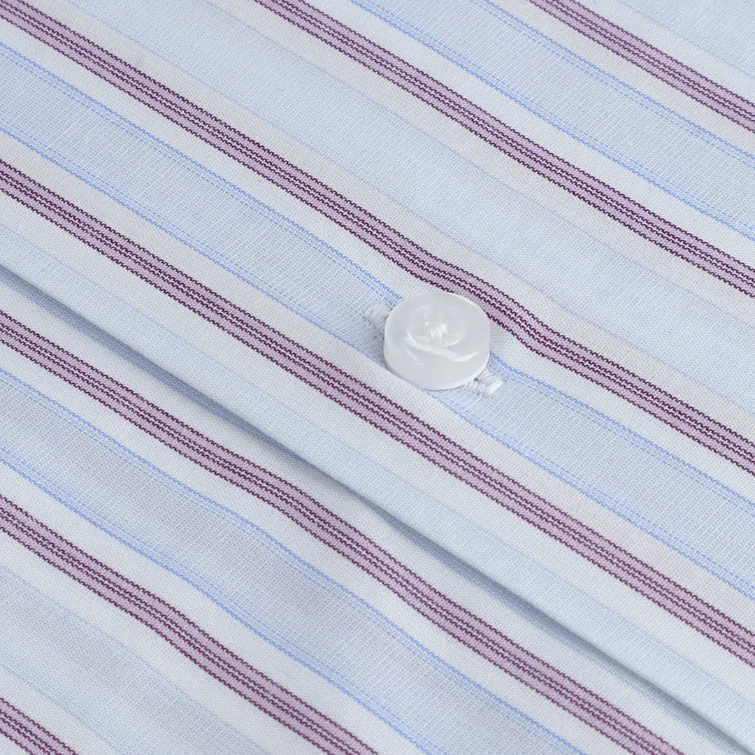 Sky Blue Fancy Multi Stripes Formal Shirt OL-184