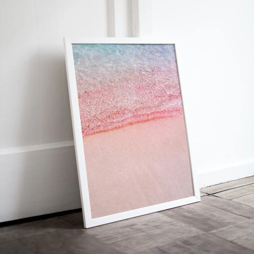 Split Pink Sand Beach Two Piece Wall Art INSTANT DOWNLOAD Art Prints, Coastal Decor, Ocean Waves Print, Beach Photography, Multi Panel Wall Art