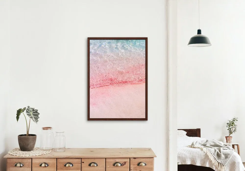 Split Pink Sand Beach Two Piece Wall Art INSTANT DOWNLOAD Art Prints, Coastal Decor, Ocean Waves Print, Beach Photography, Multi Panel Wall Art