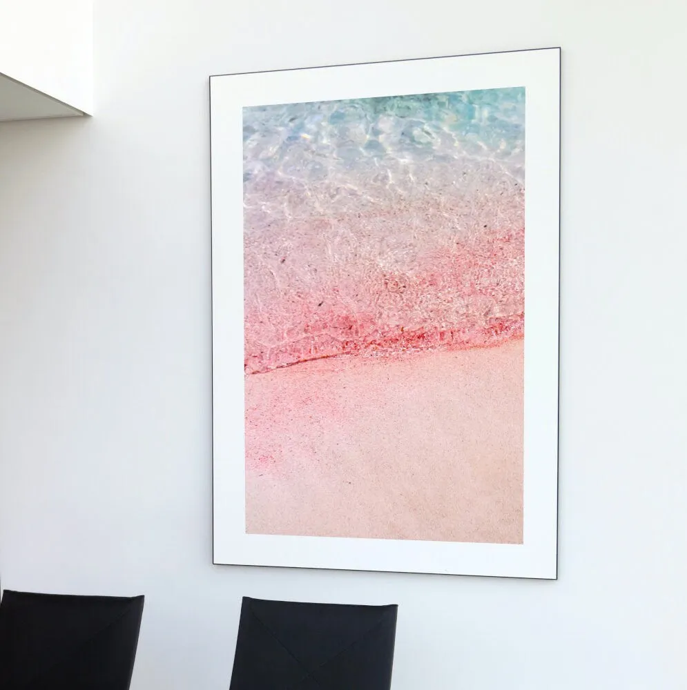 Split Pink Sand Beach Two Piece Wall Art INSTANT DOWNLOAD Art Prints, Coastal Decor, Ocean Waves Print, Beach Photography, Multi Panel Wall Art