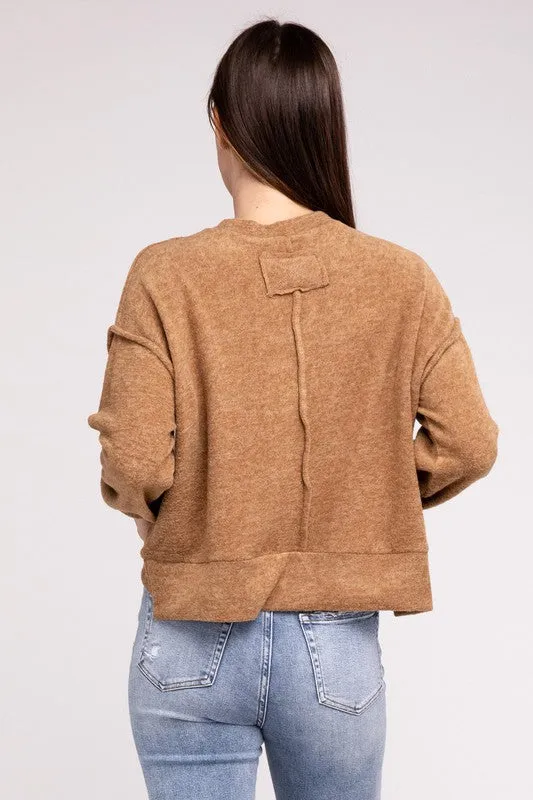 TEEK - Brushed Hi-Low Hem Sweater