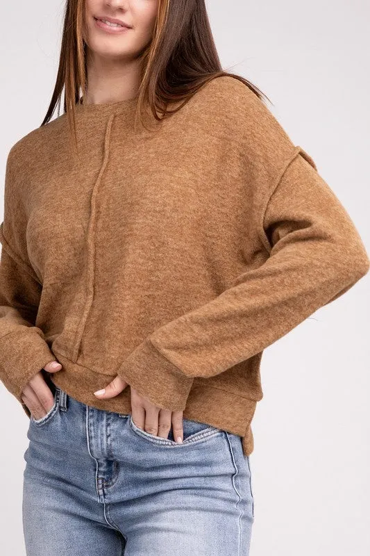 TEEK - Brushed Hi-Low Hem Sweater