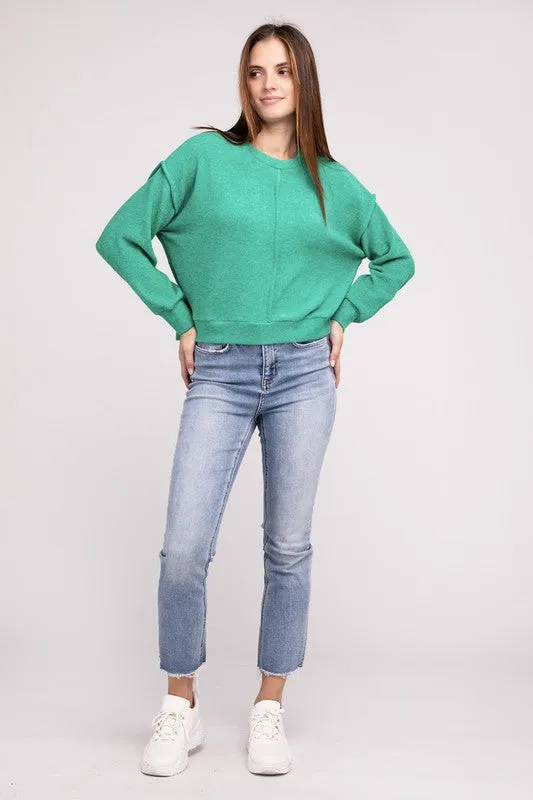 TEEK - Brushed Hi-Low Hem Sweater