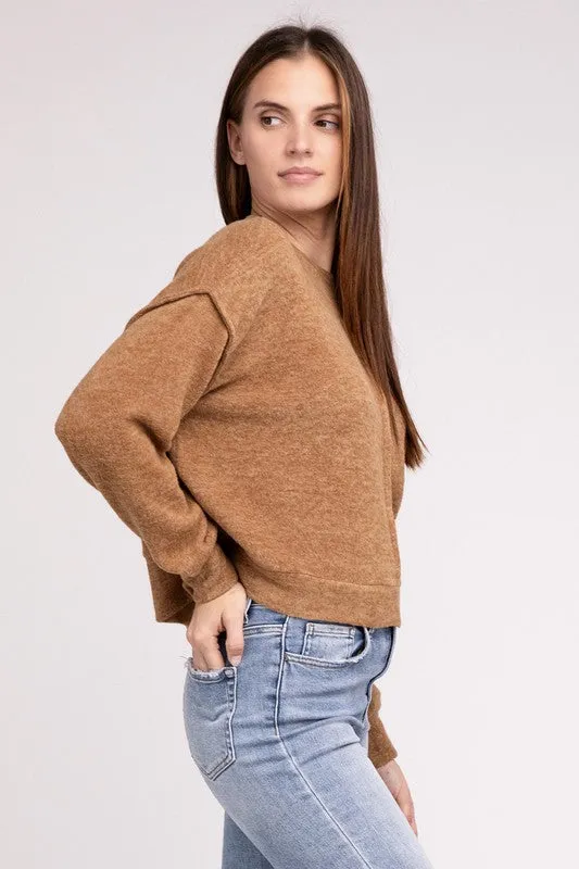 TEEK - Brushed Hi-Low Hem Sweater