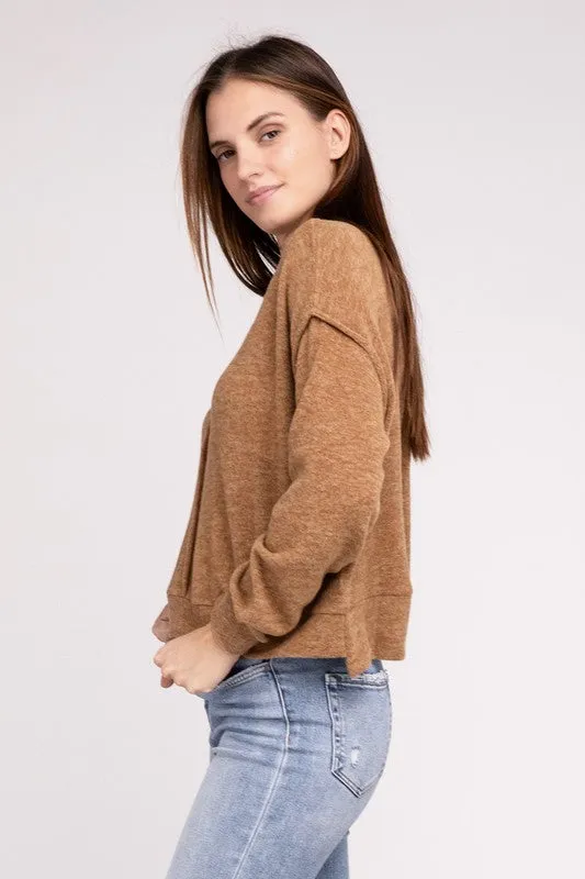 TEEK - Brushed Hi-Low Hem Sweater