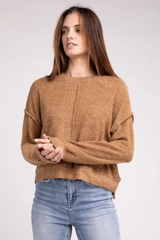 TEEK - Brushed Hi-Low Hem Sweater