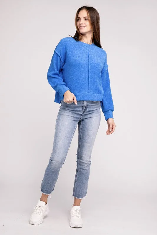 TEEK - Brushed Hi-Low Hem Sweater