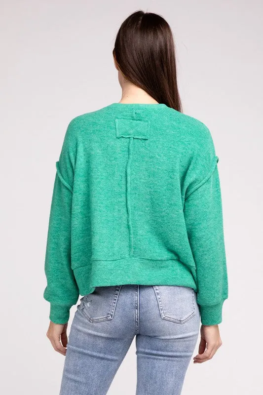 TEEK - Brushed Hi-Low Hem Sweater