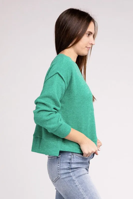 TEEK - Brushed Hi-Low Hem Sweater