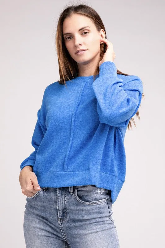 TEEK - Brushed Hi-Low Hem Sweater