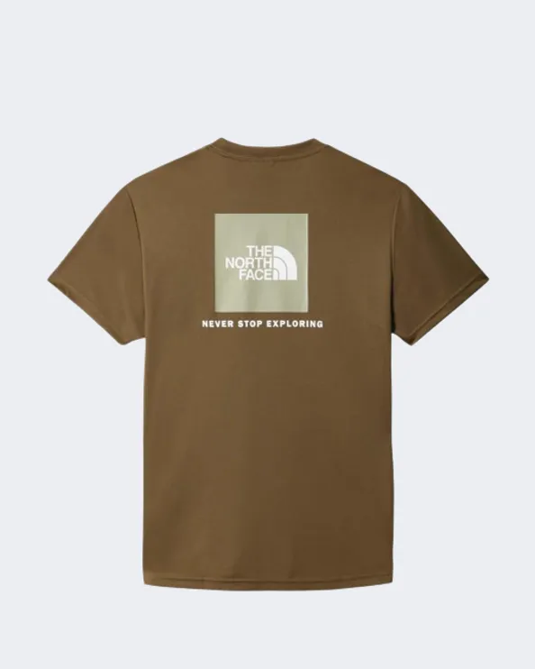 The North Face Reaxion Red Box Men Hiking T-Shirt Military Olive