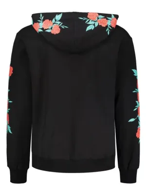 Trendy Pullover Floral Print Hoodie