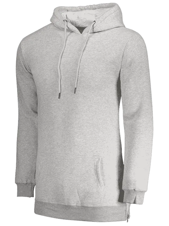 Trendy Sides Zipper Hoodie