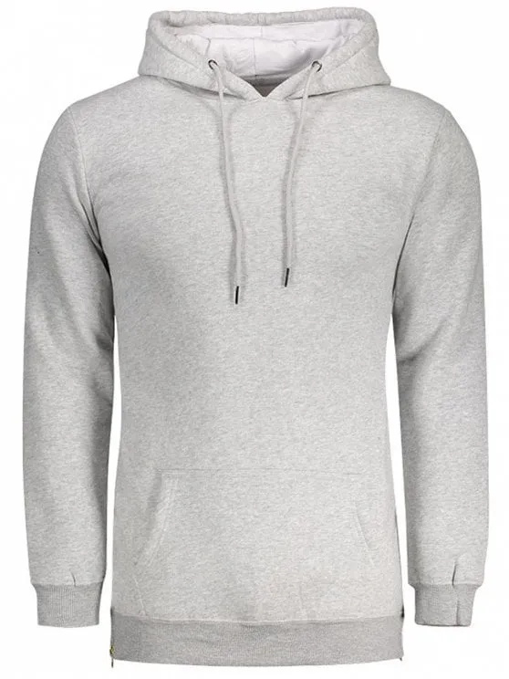 Trendy Sides Zipper Hoodie