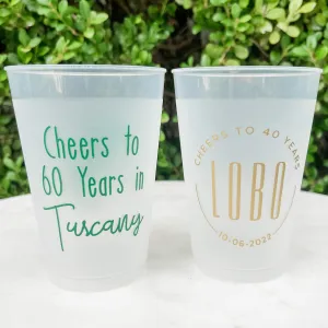 Wedding Anniversary Shatterproof Party Cups