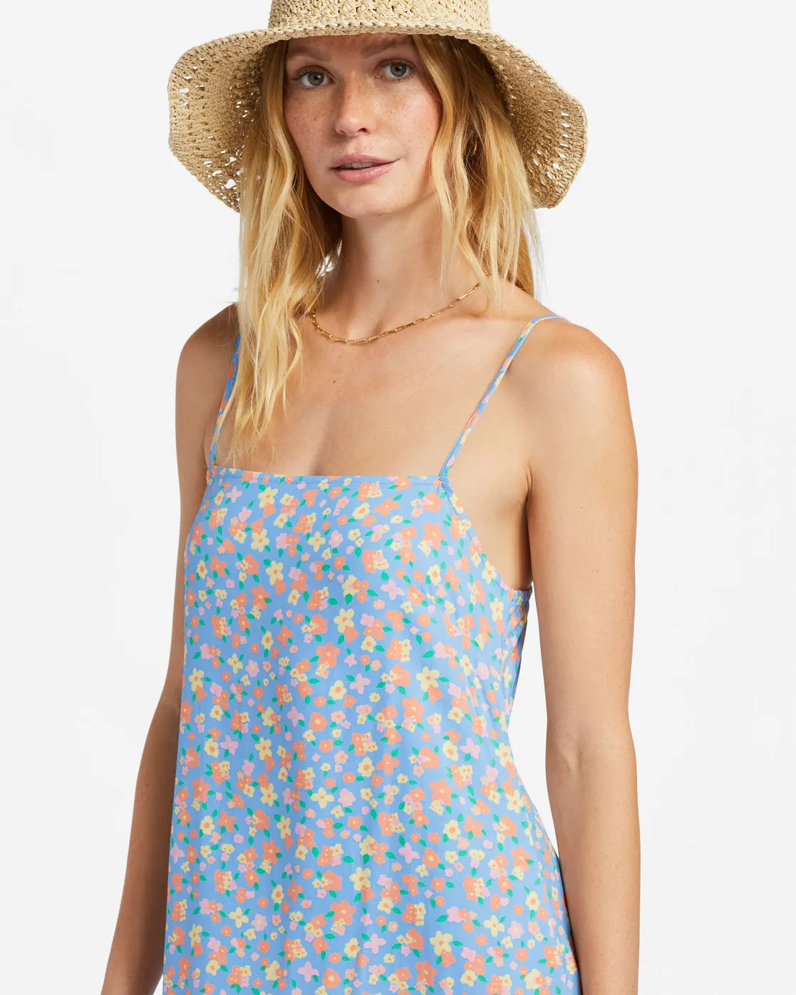 Weekend Waves Midi Dress - Summer Sky