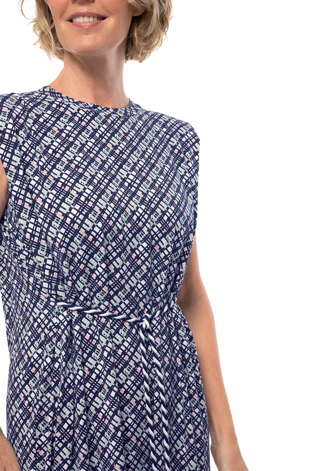 Women's Coral Way Dress  |  Navy Gulf Stream Stripe