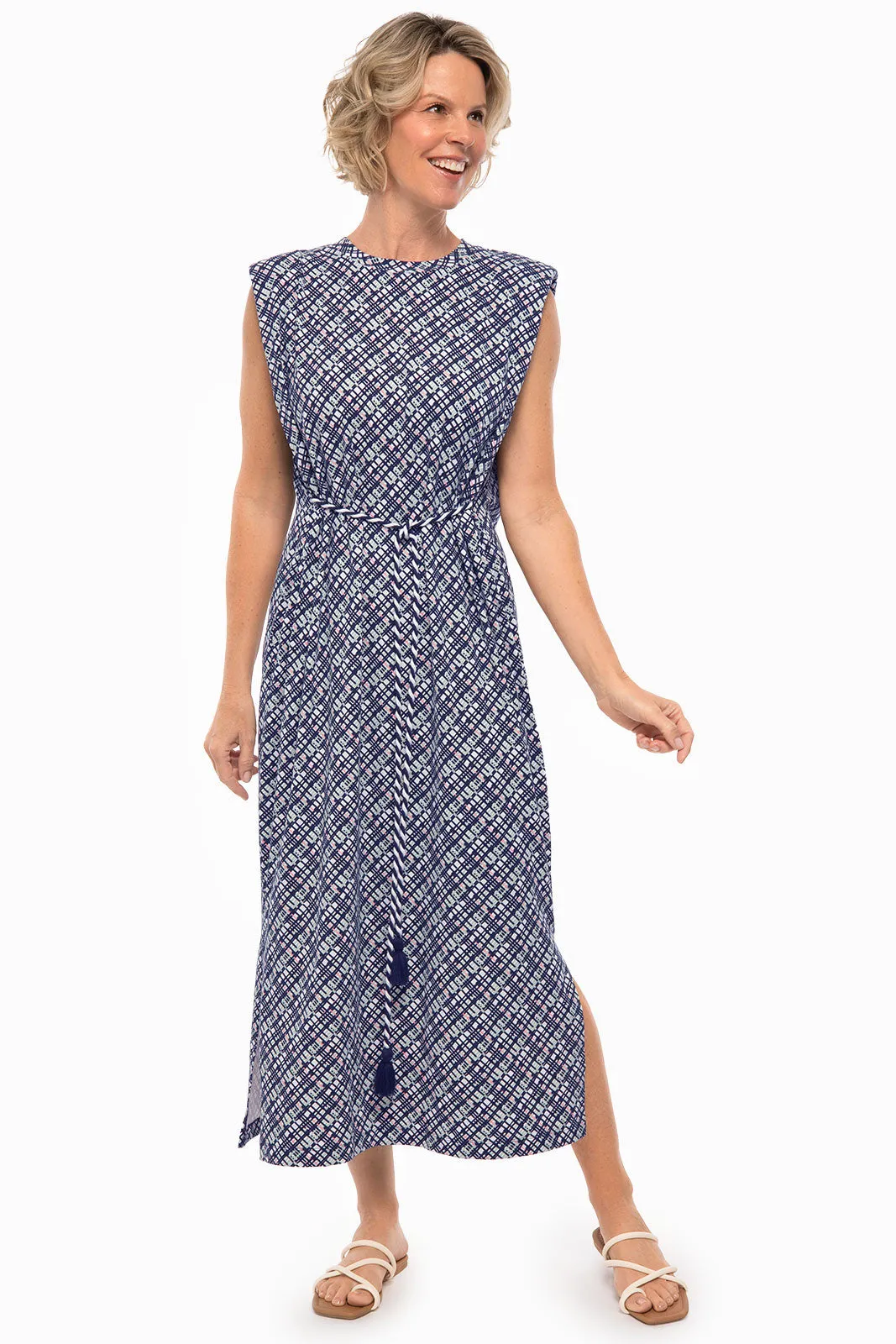 Women's Coral Way Dress  |  Navy Gulf Stream Stripe