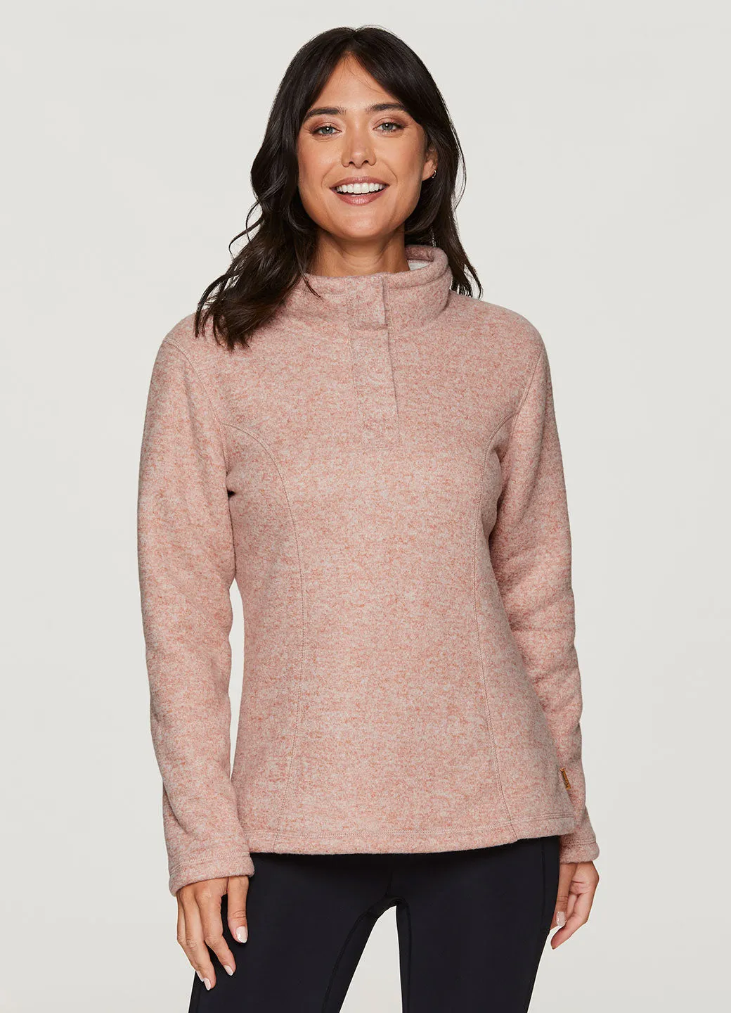 Zena Sherpa Lined Henley Sweater