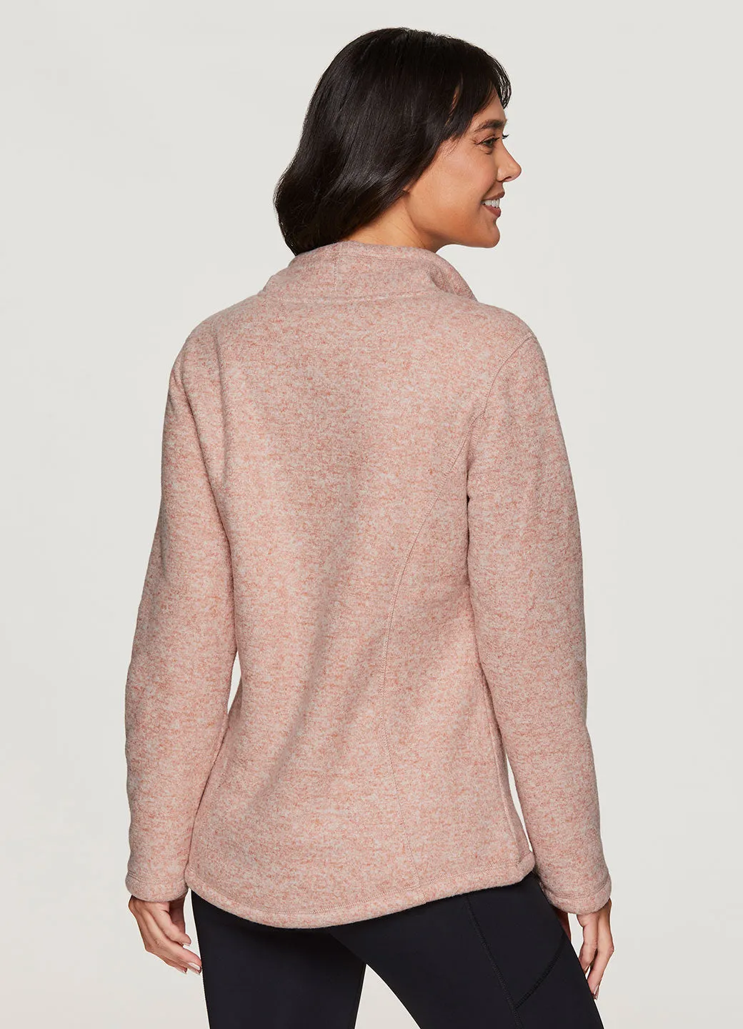 Zena Sherpa Lined Henley Sweater